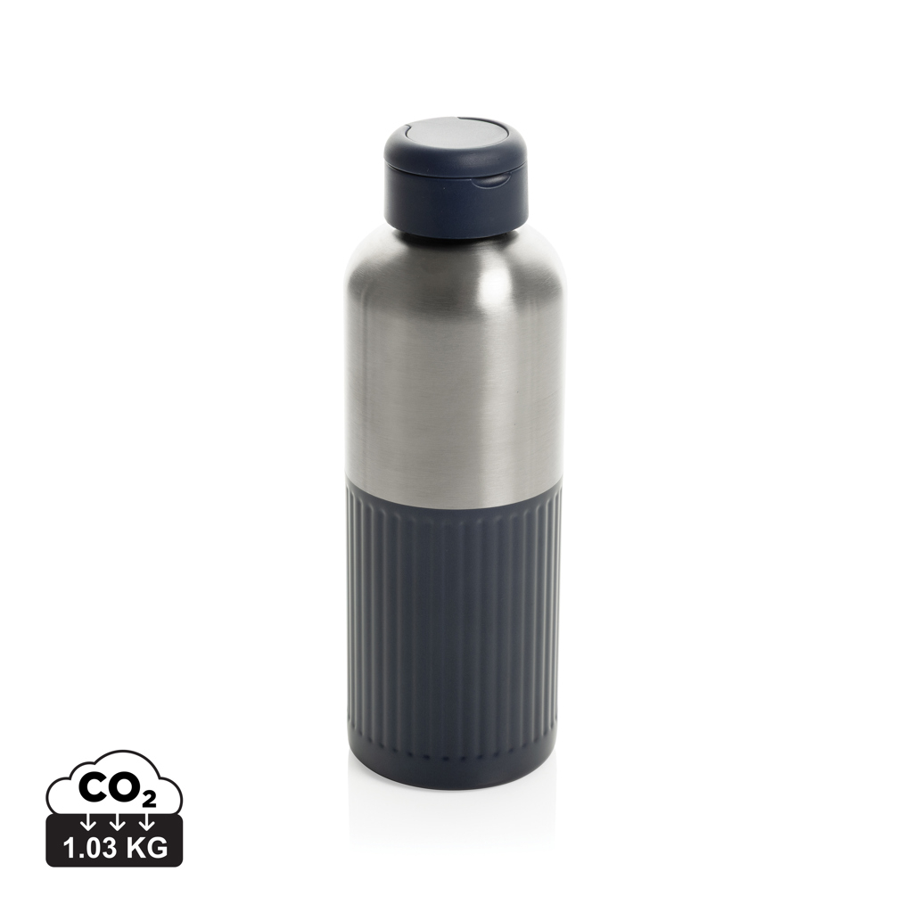 Gourde personnalisée acier recyclé 750 ml Ripple Bleu marine